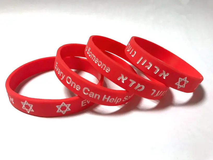 צמידי סיליקון מגן דוד אדום
